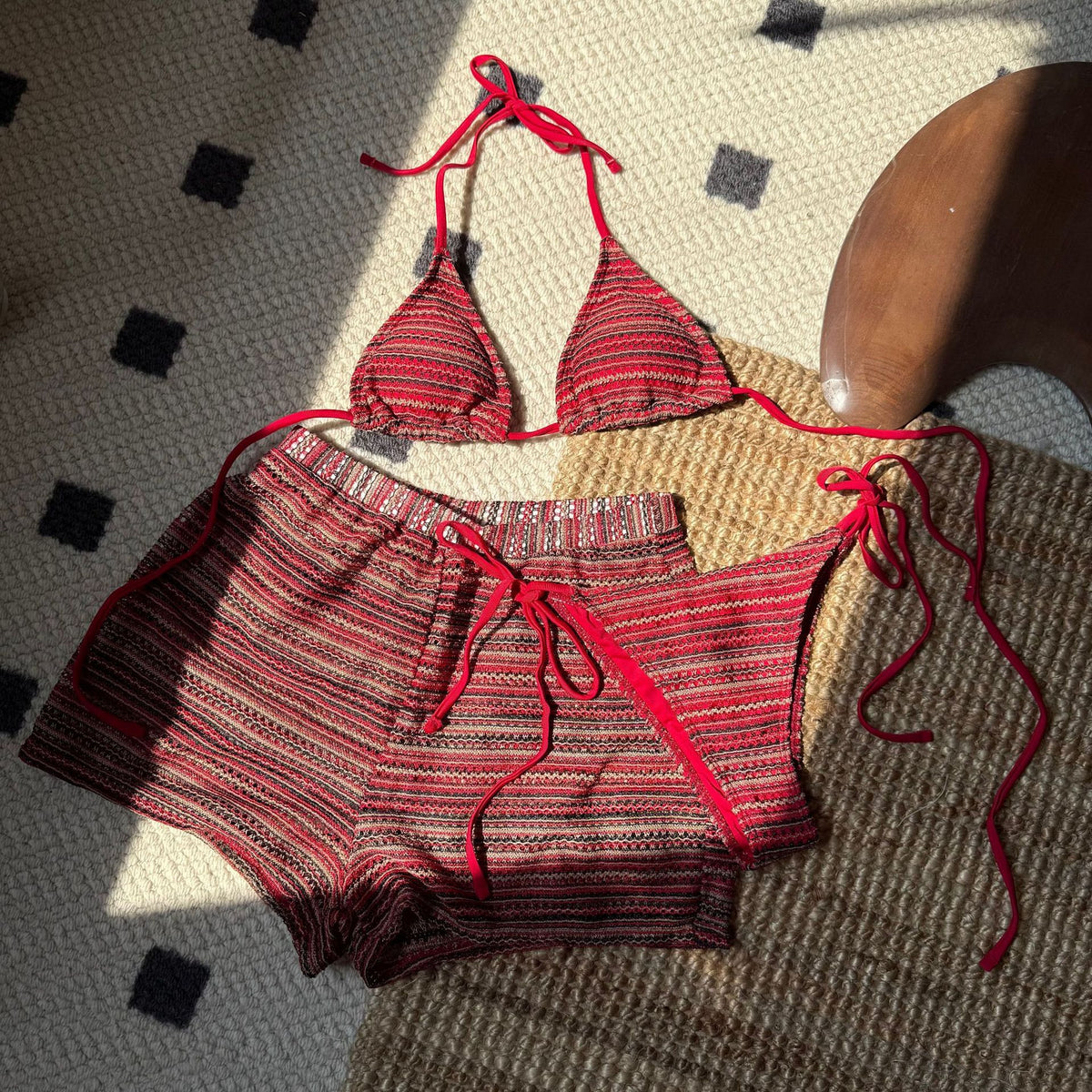 Knit Bikini with Beach Shorts