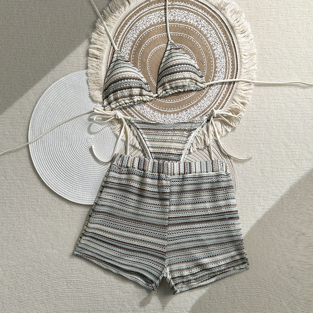 Knit Bikini with Beach Shorts
