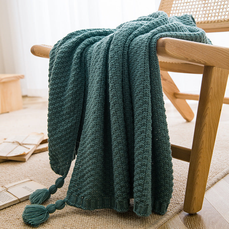 Osmanthus Pattern Knitted Throw Blanket