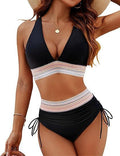 Womens Backless Deep V Bikini Swimsuit