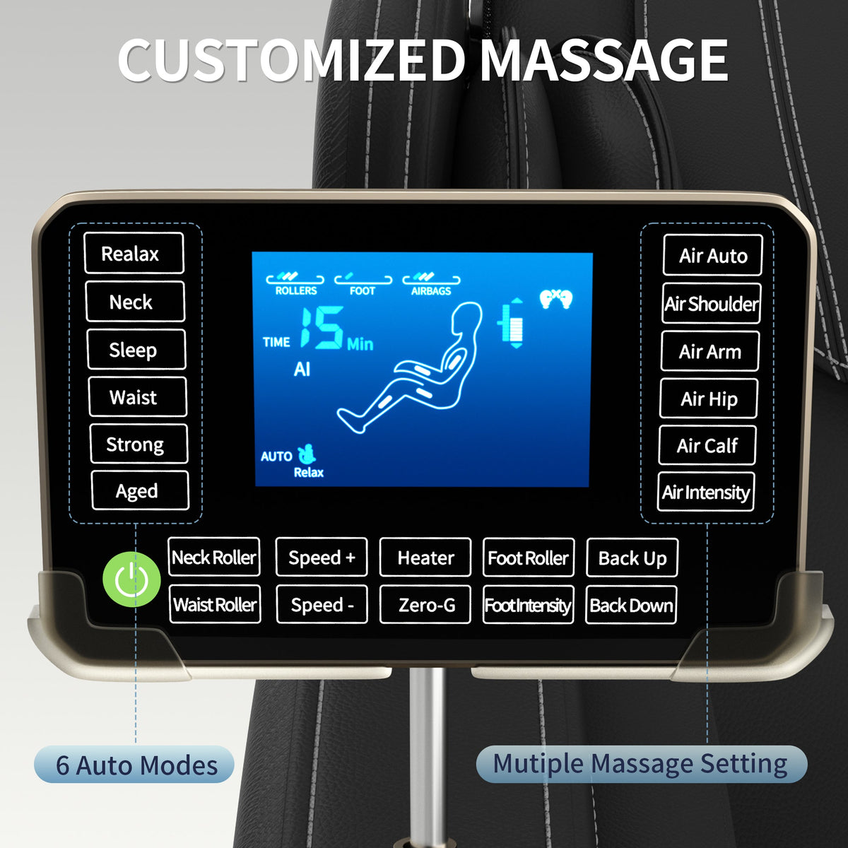 Full Body Deep Tissue Massage Chair – Black