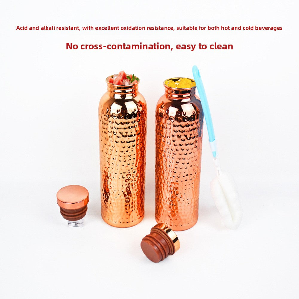 Handcrafted Hammered Copper Plated Water Bottle