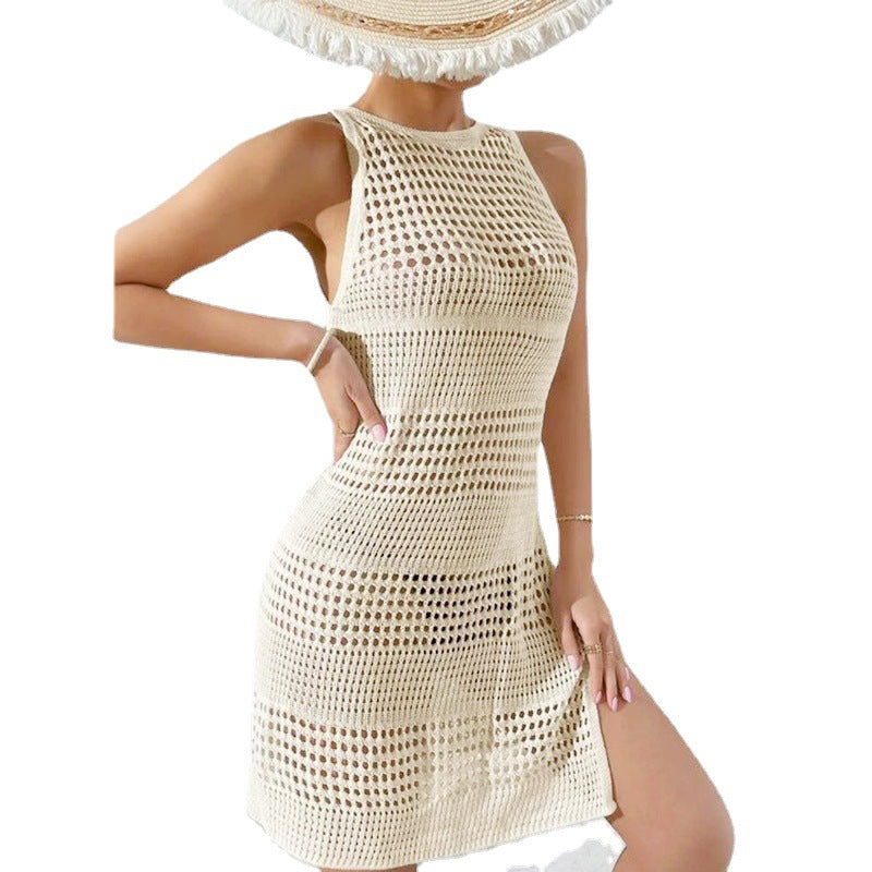 Hollow Knit Beach Bikini Dress