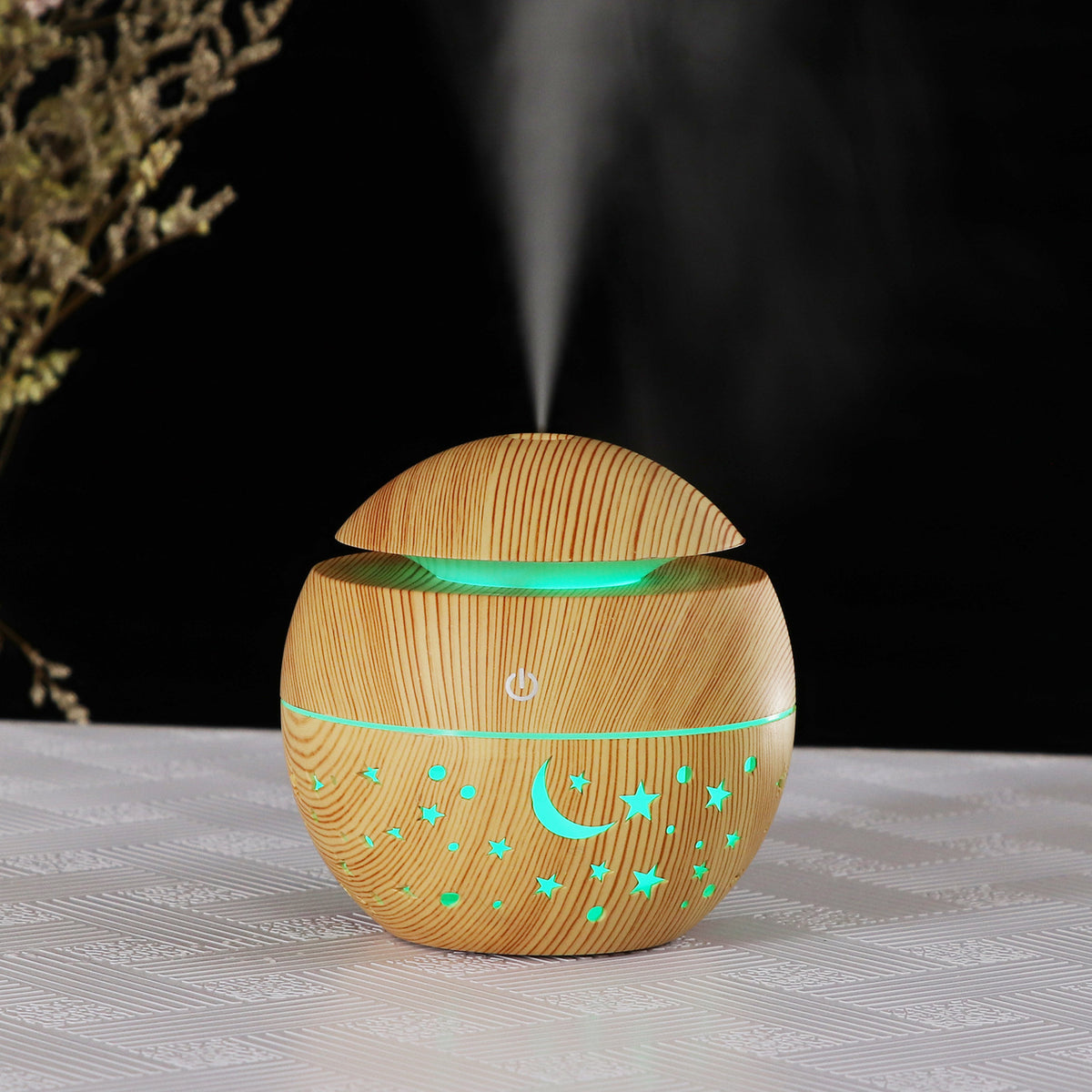 Wood Grain Star Moon USB Humidifier