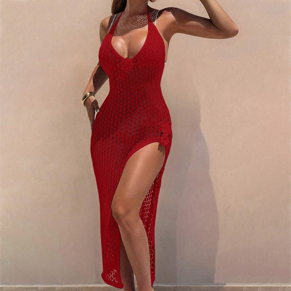 Crochet Knit Beach Cover-Up Dress