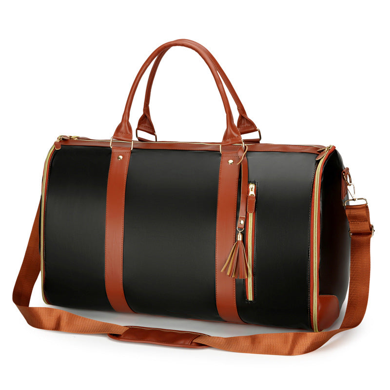Foldable PU Travel Bag with Multiple Compartments