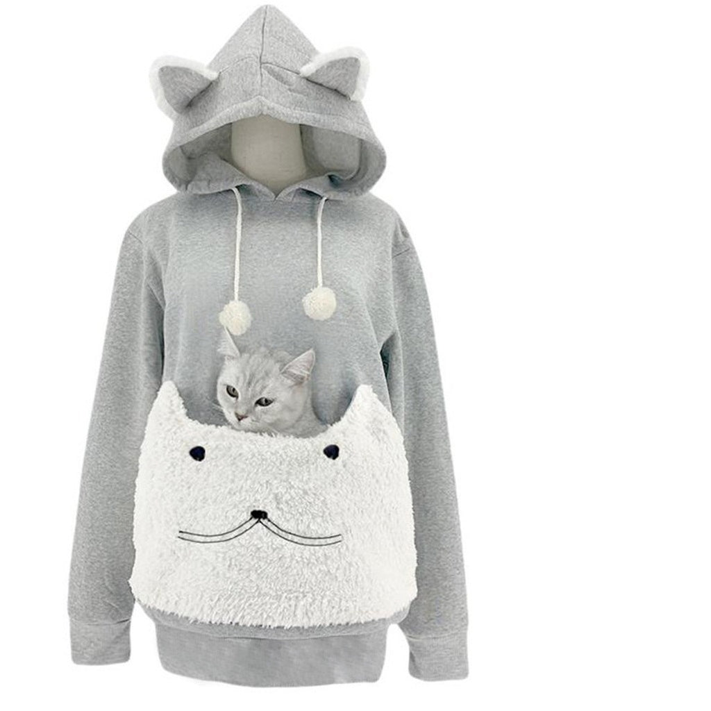 SnugglePaws Emotional Support Hoodie, loose-fit embroidered style with large front pocket