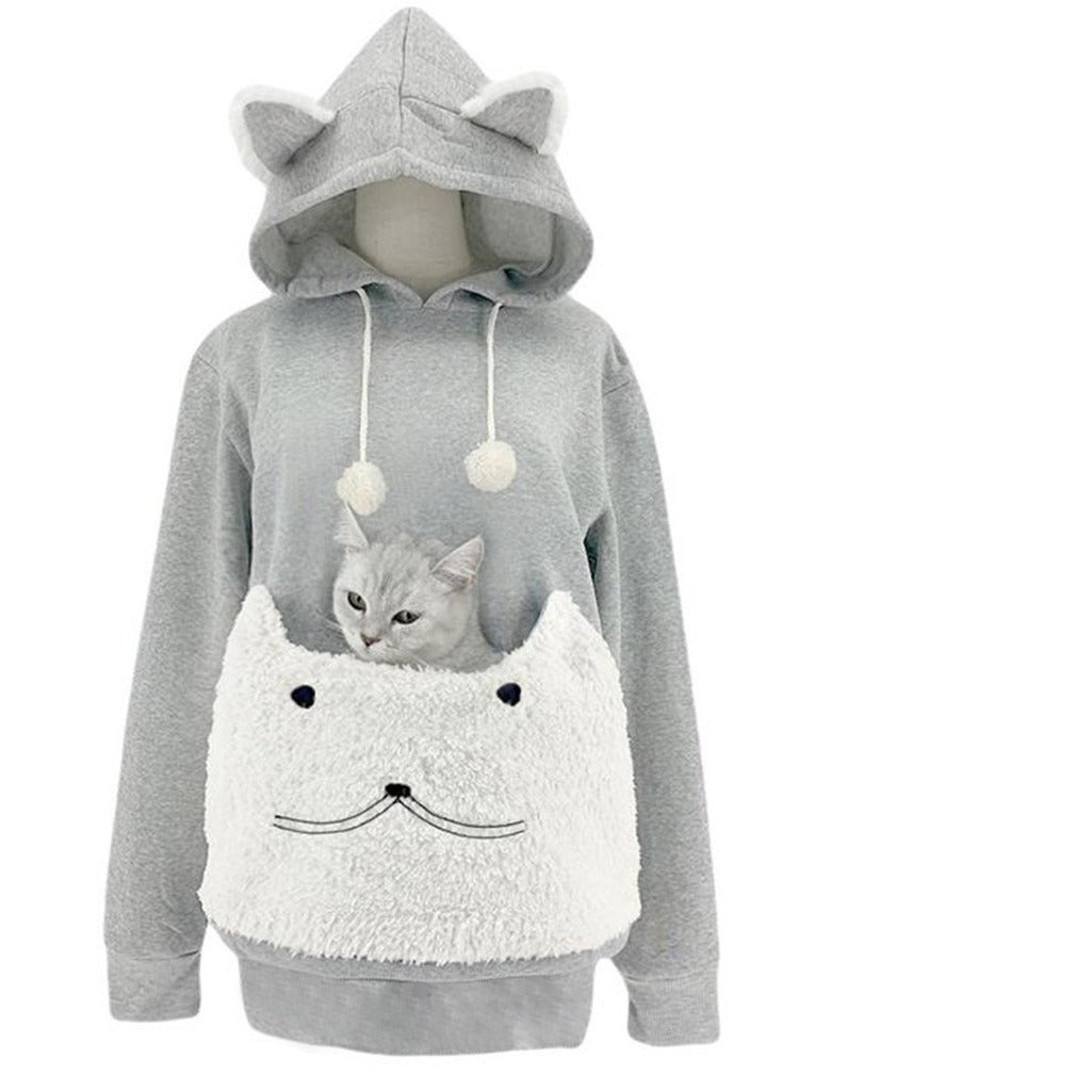 SnugglePaws Emotional Support Hoodie, loose-fit embroidered style with large front pocket