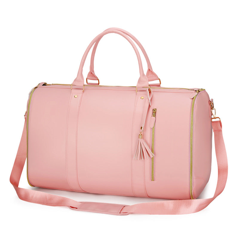 Foldable PU Travel Bag with Multiple Compartments