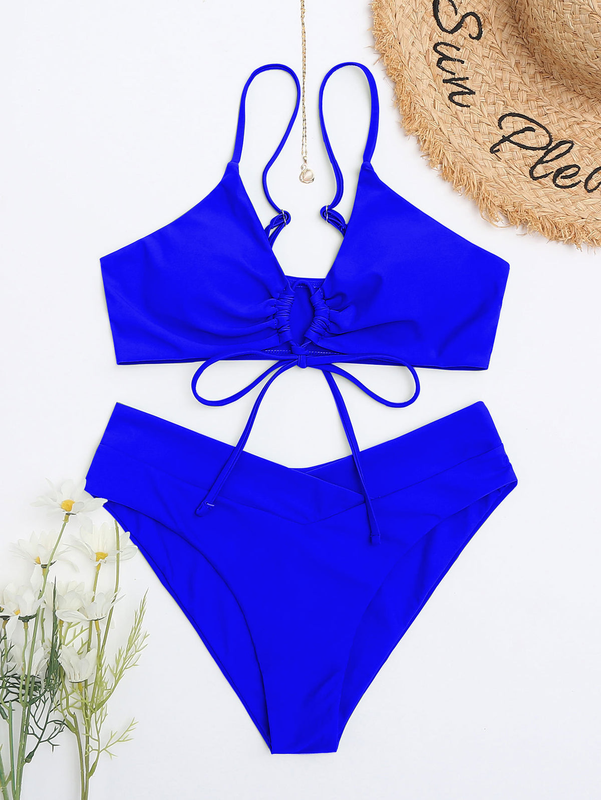 Solid Color Bikini Set