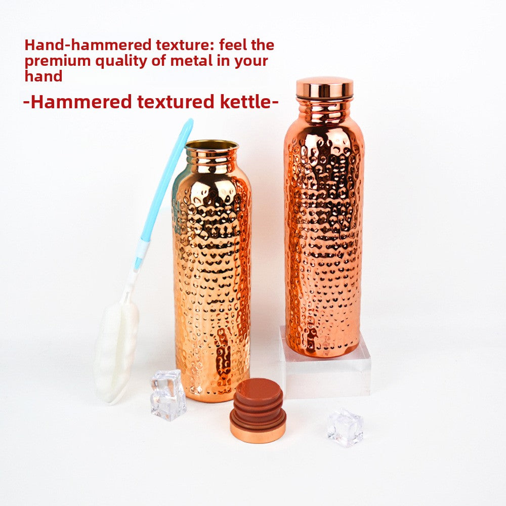 Handcrafted Hammered Copper Plated Water Bottle
