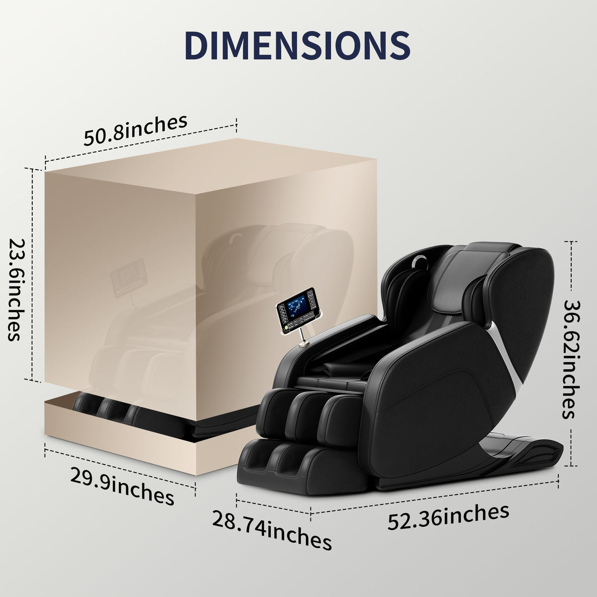 Full Body Deep Tissue Massage Chair – Black