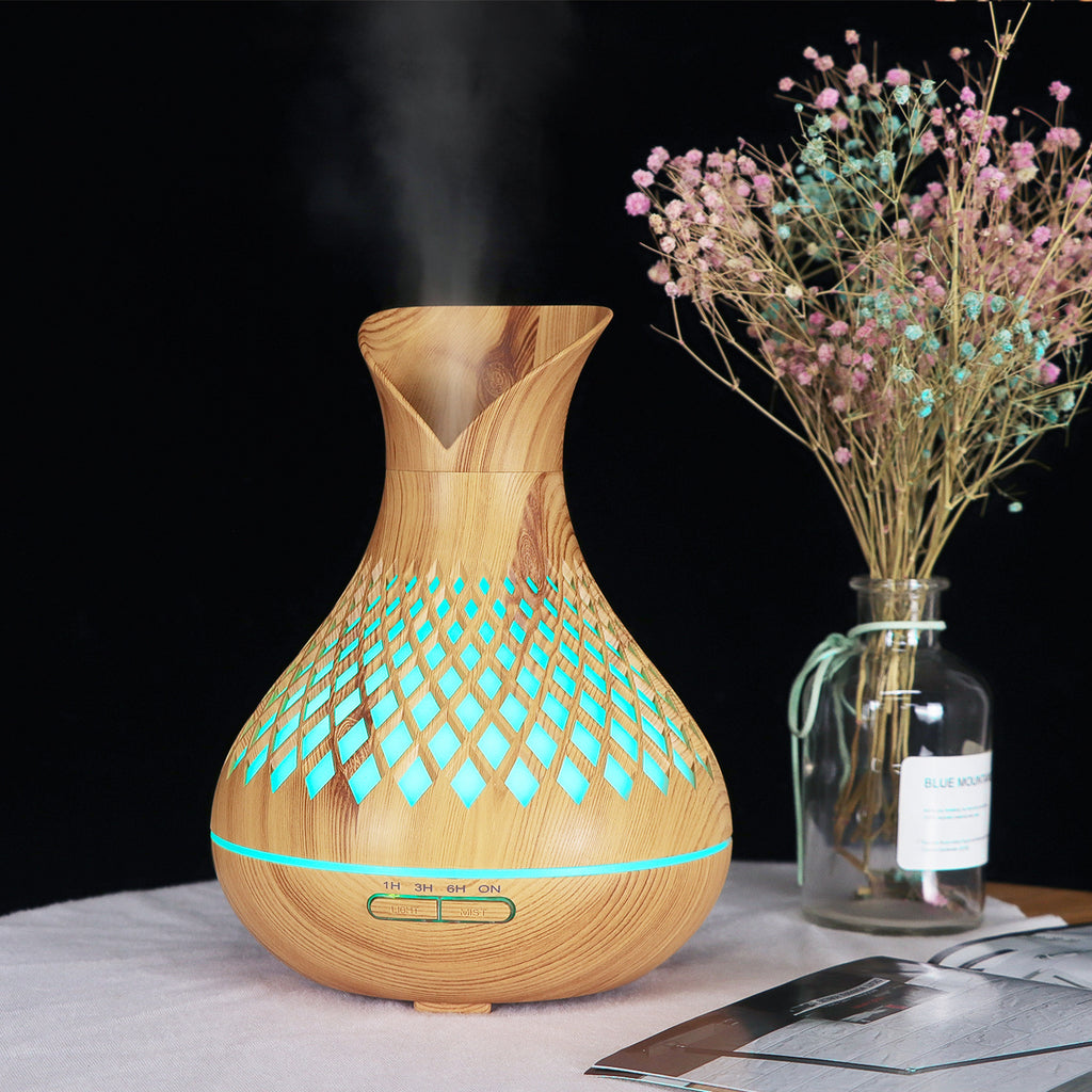 Wood Grain Essential Oil Aroma Diffuser with Humidifier Function