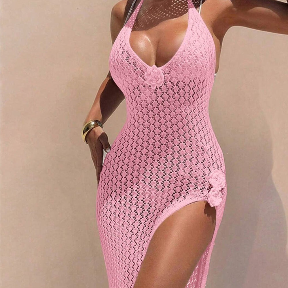 Crochet Knit Beach Cover-Up Dress