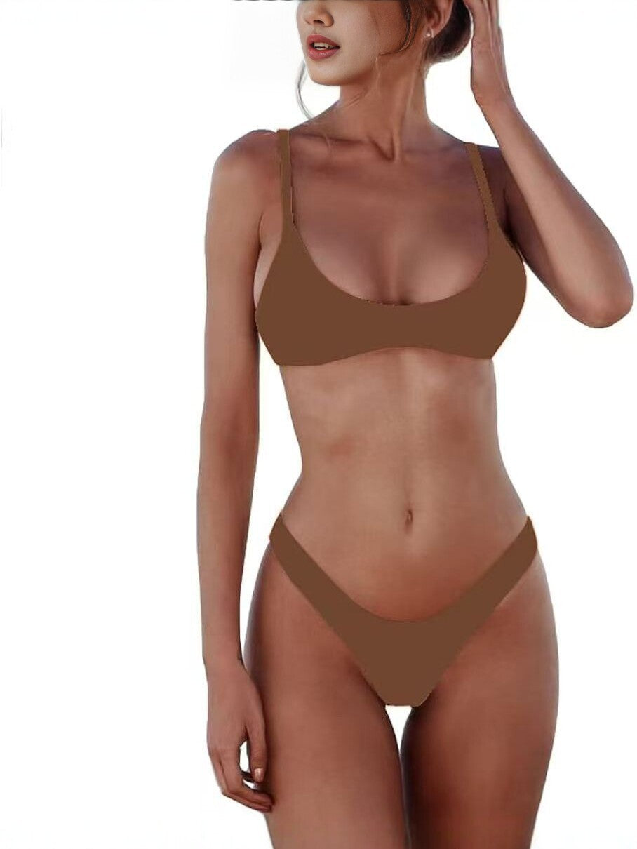 Women's Solid Color Bikini Swimsuit