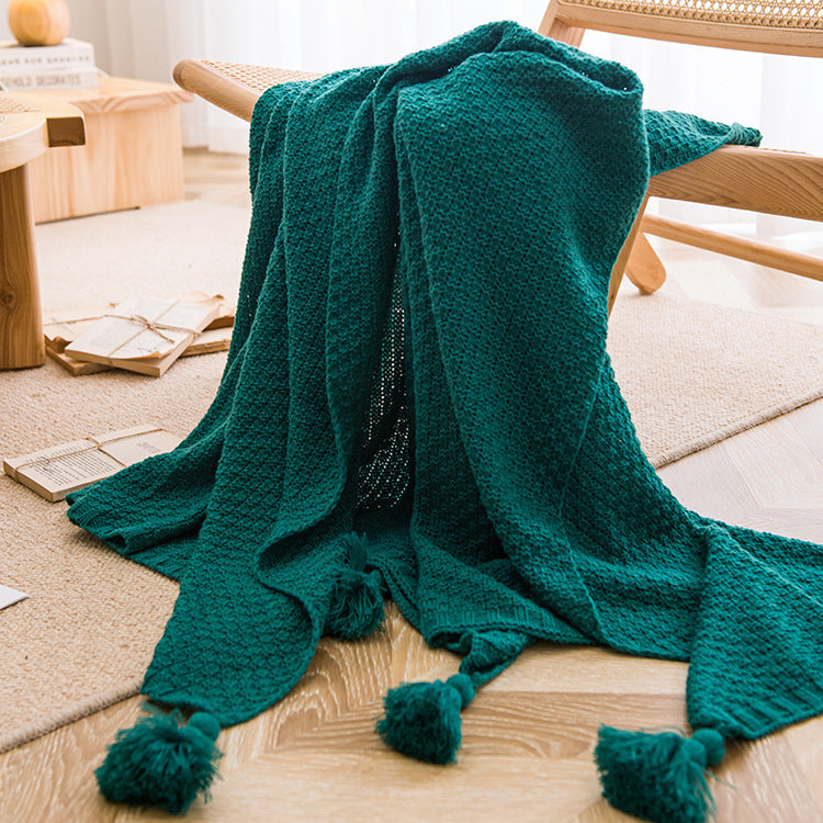 Osmanthus Pattern Knitted Throw Blanket