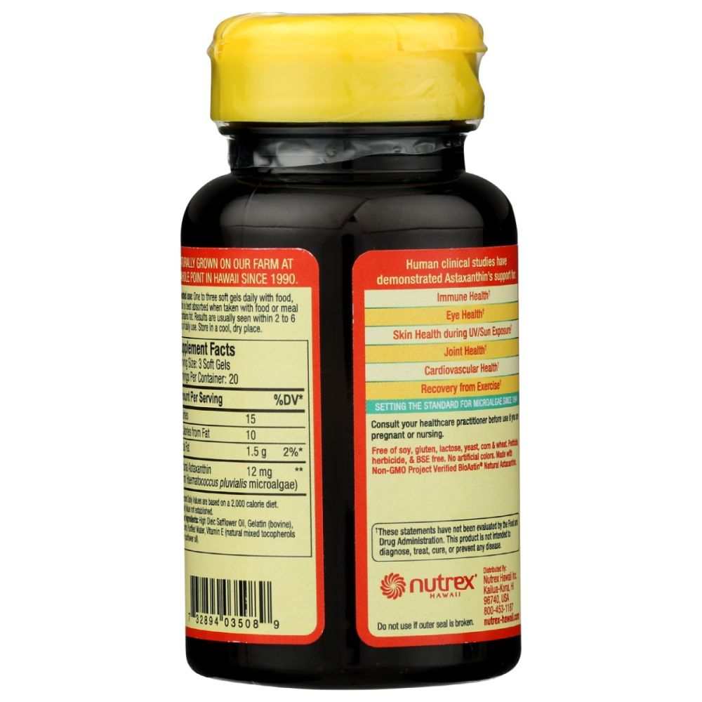 Nutrex BioAstin Hawaiian Astaxanthin 4mg – 60 Softgels