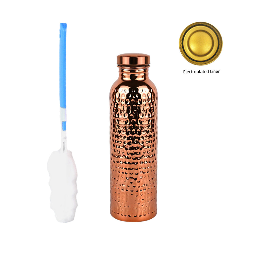 Handcrafted Hammered Copper Plated Water Bottle