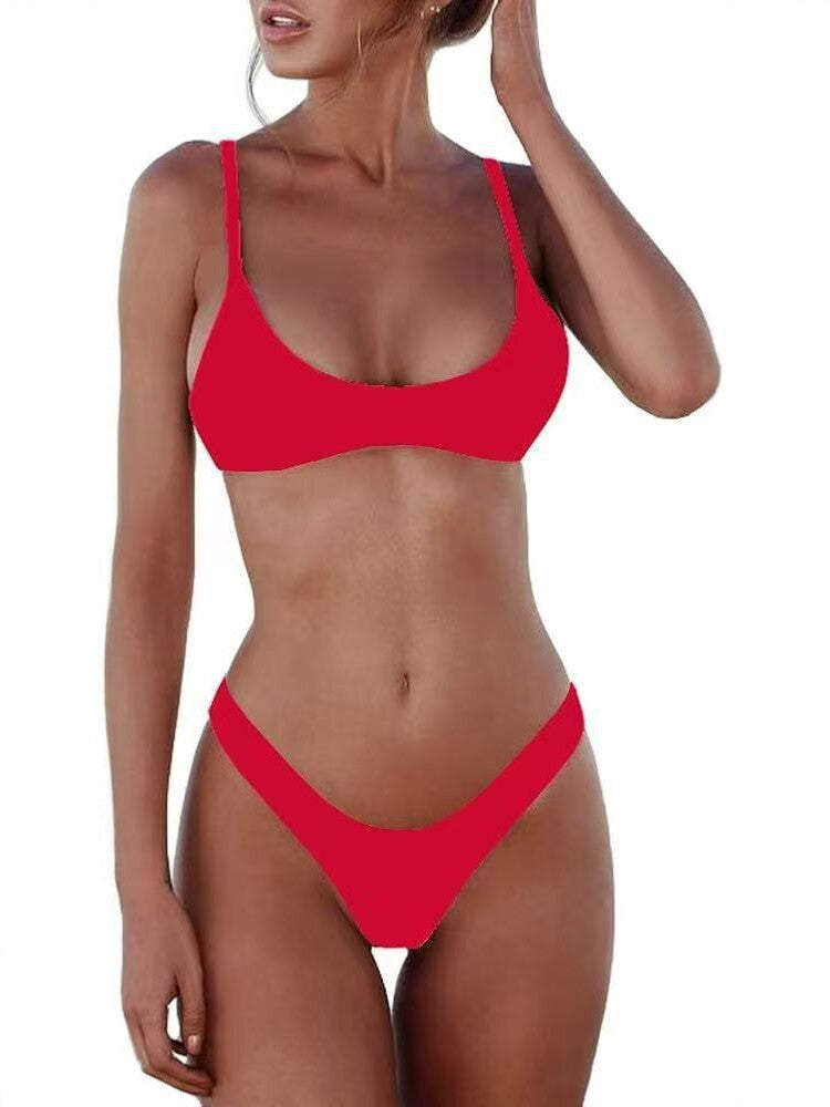 Women's Solid Color Bikini Swimsuit