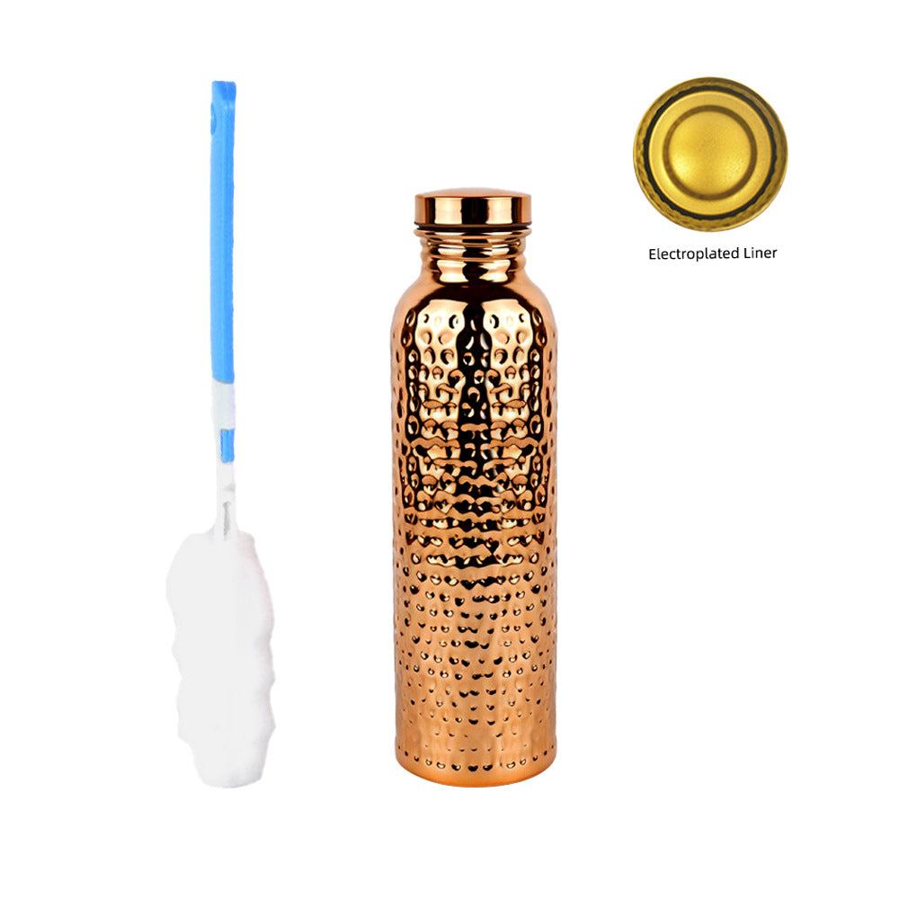Handcrafted Hammered Copper Plated Water Bottle