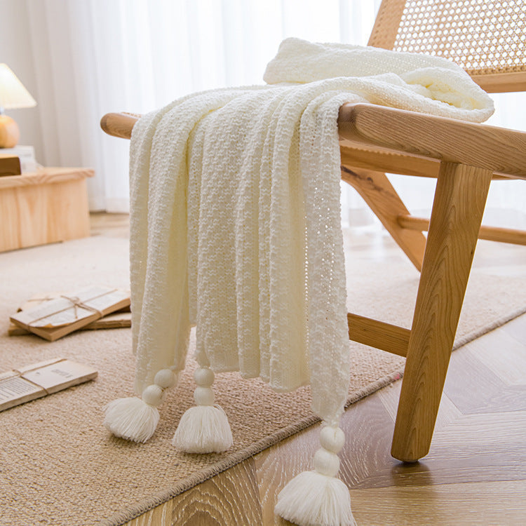 Osmanthus Pattern Knitted Throw Blanket