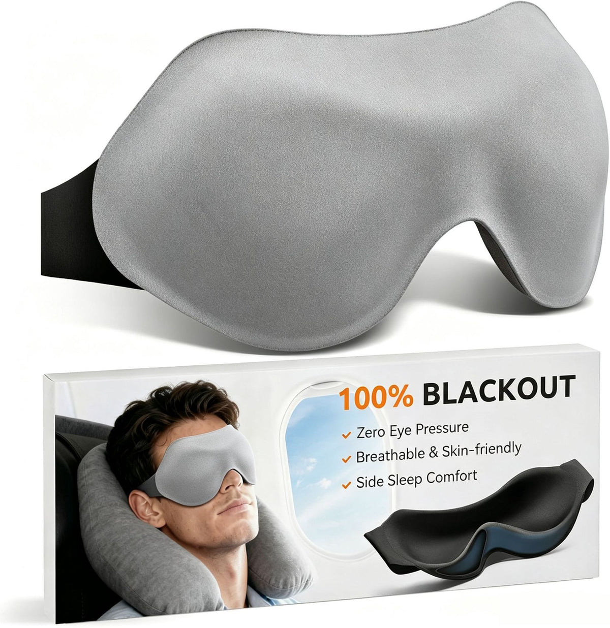 3D Contoured Sleep Mask