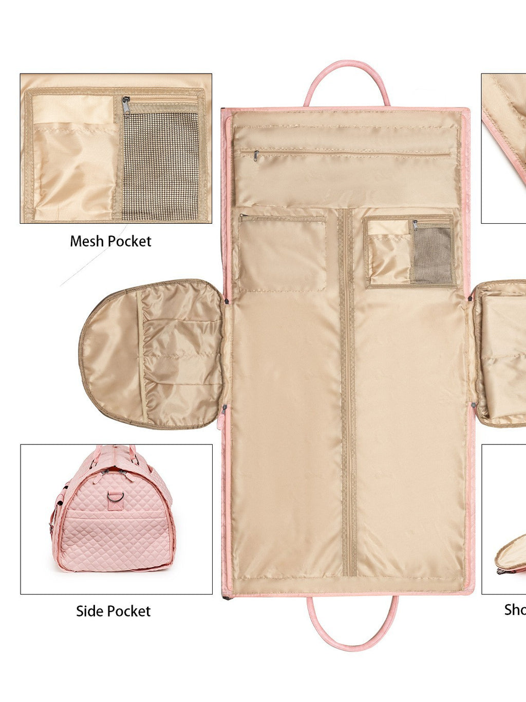 Quilted Pull Rod Travel Bag